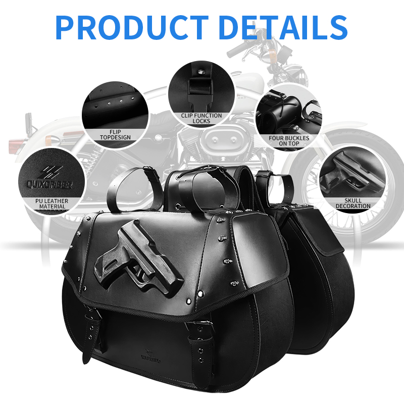 Leather Strap Quick Release - Alforjas universales de cuero PU para