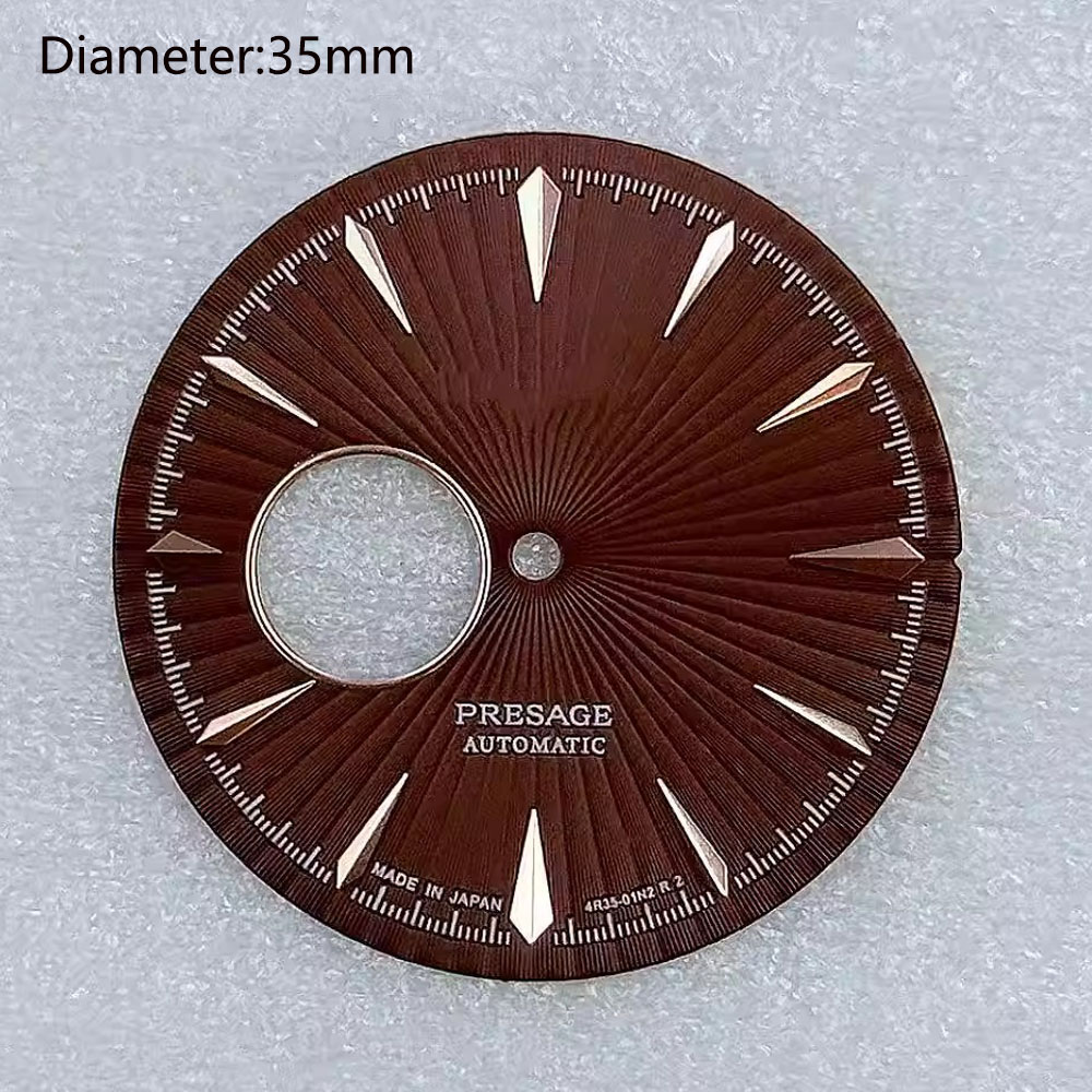 NH38 35mm Esfera con logotipo  - Seiko Watch Presage reseña y precio