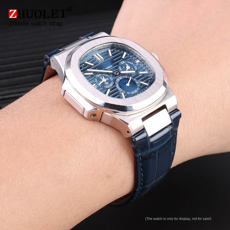 Correa de reloj de cuero genui - Patek Philippe Watch Nautilus reseña y precio