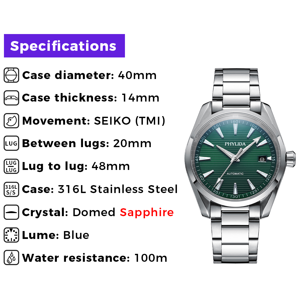 PHYLIDA Nuevo Reloj Automático - Seiko Watch Presage reseña y precio